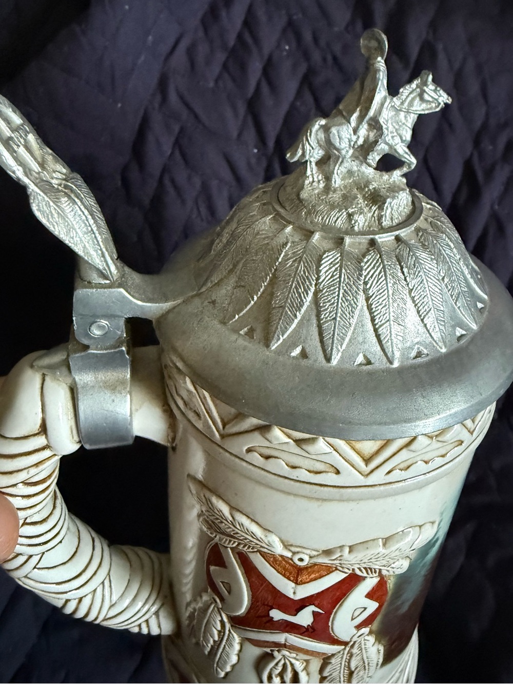 Vintage 1997 Longton Crown Chuck Ren "Deliverance" Beer Stein Tankard⁠ - Picture 5 of 8